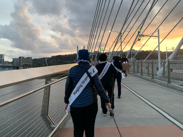 Crossing Tilikum Crossing, the Bridge of the People.