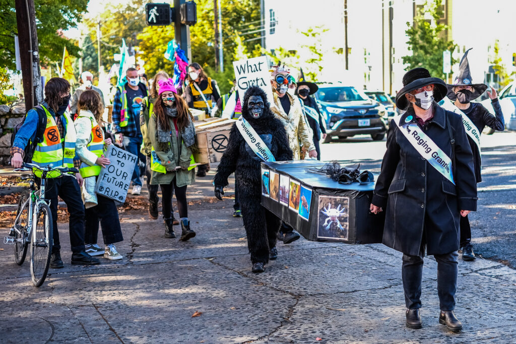 XR Halloween Protest, October 31, 2020 (Credit: K. Kendall)