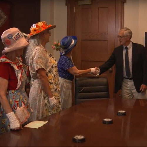 Portland Raging Grannies Interview with Mayor Charlie Hales